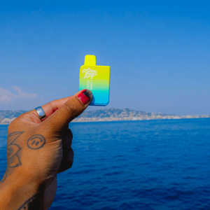 microbar against blue background