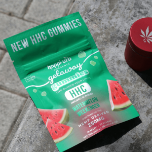pink and green HHC packaging