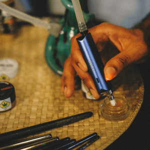 using purple dip device