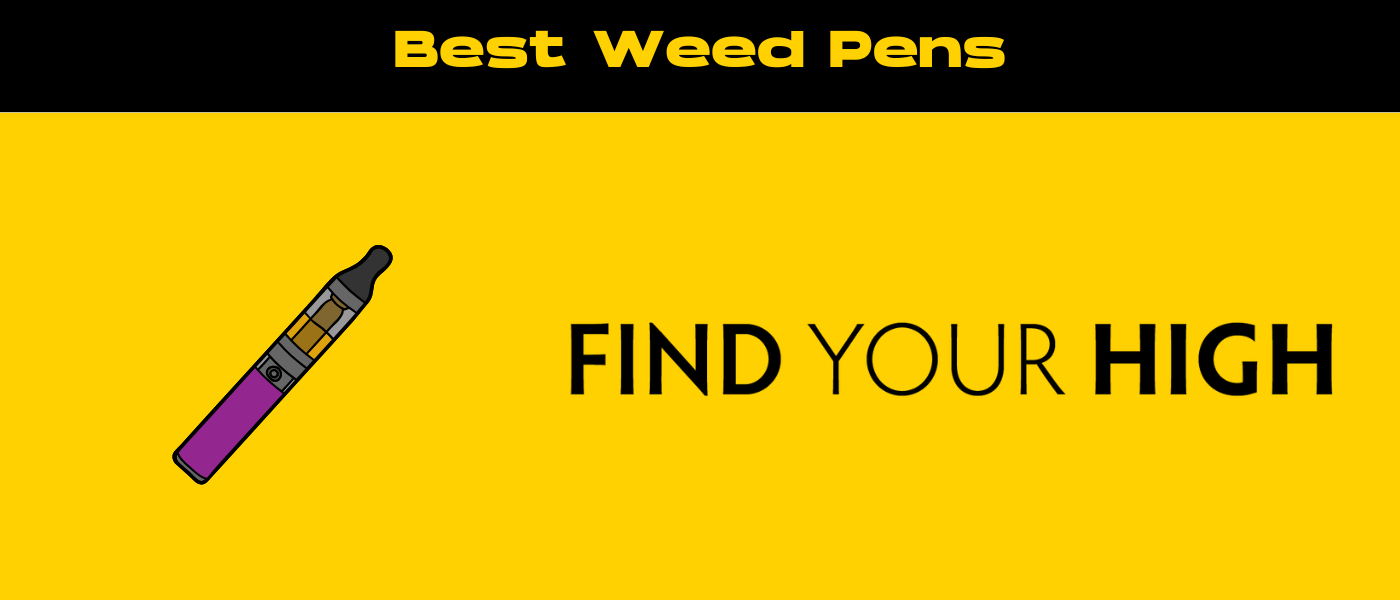 black and yellow banner image for best weed pens blog