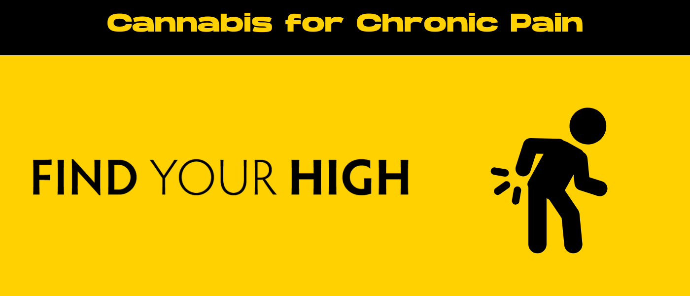 black and yellow banner image for cannabis for chronic pain blog