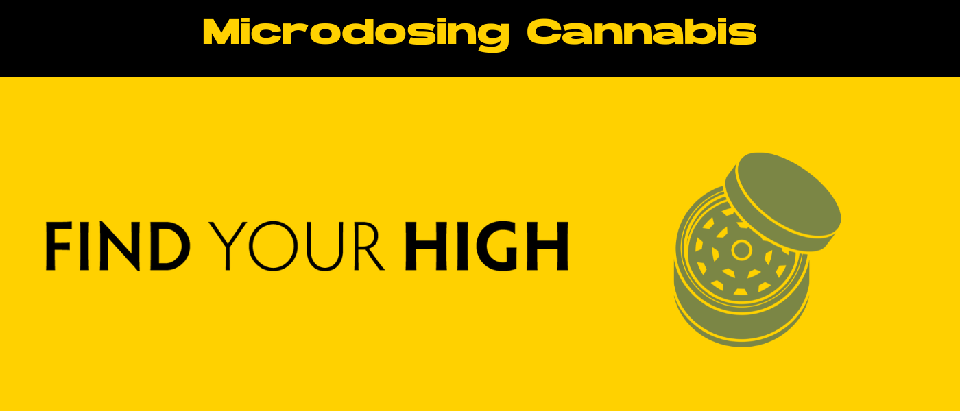 black and yellow banner image for microdosing cannabis blog