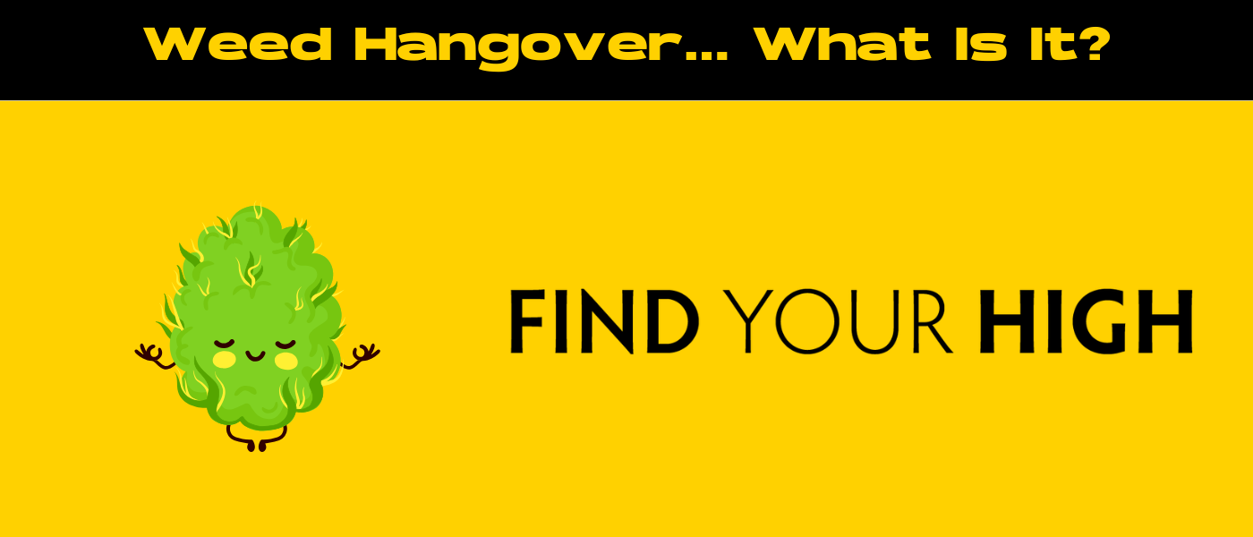 black and yellow banner image for weed hangover blog